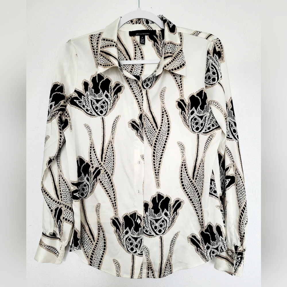 White House Black Marker Women's Business Office Gorgeous Blouse Buttons Small - Picture 11 of 16